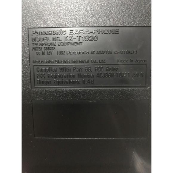 Vintage Panasonic KX-T1920 Cassette Tape Telephone Answering Machine Broken - Picture 7 of 9